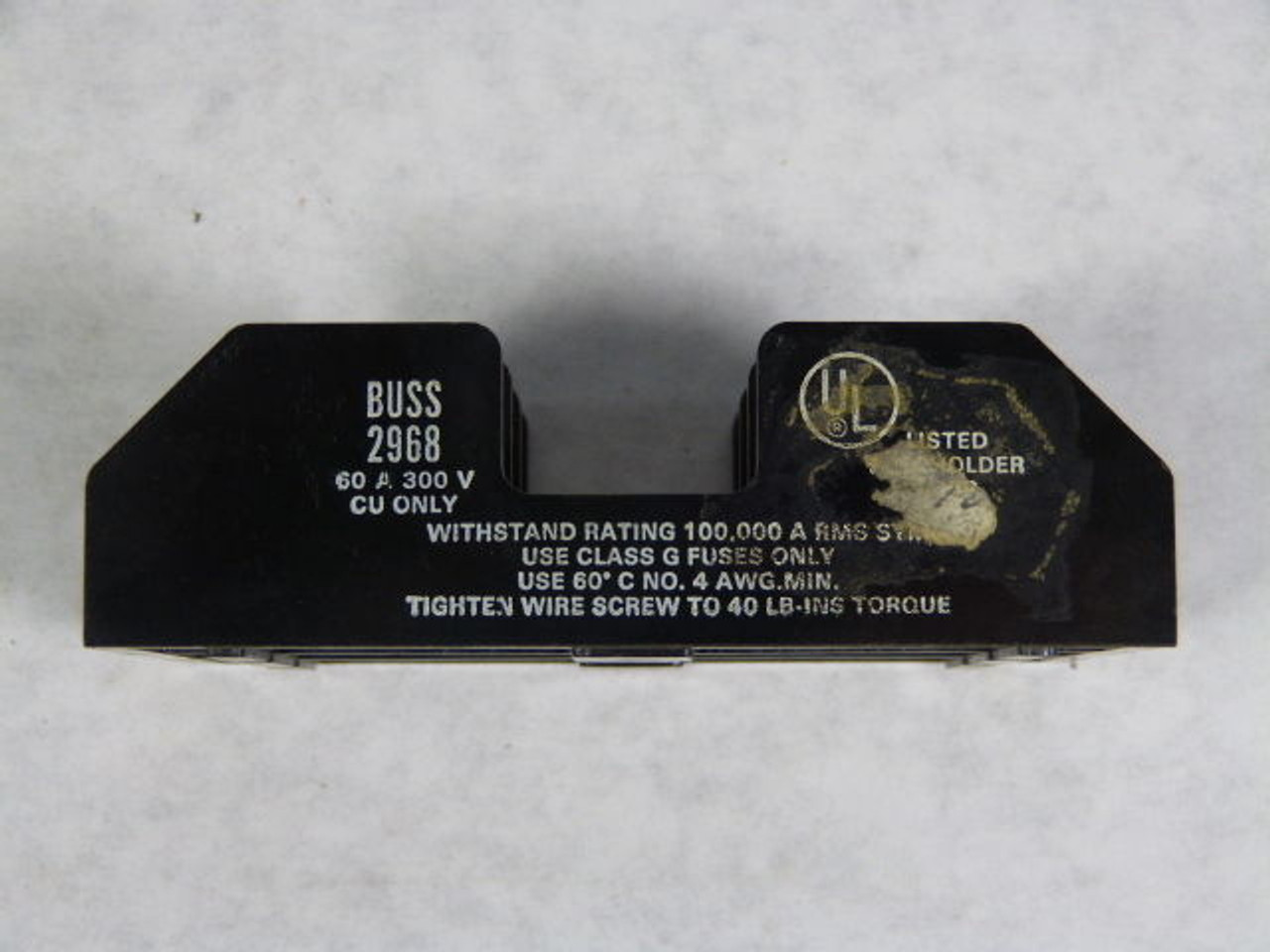 Bussmann 2968 Fuse Holder 60A 300V 3-Pole USED