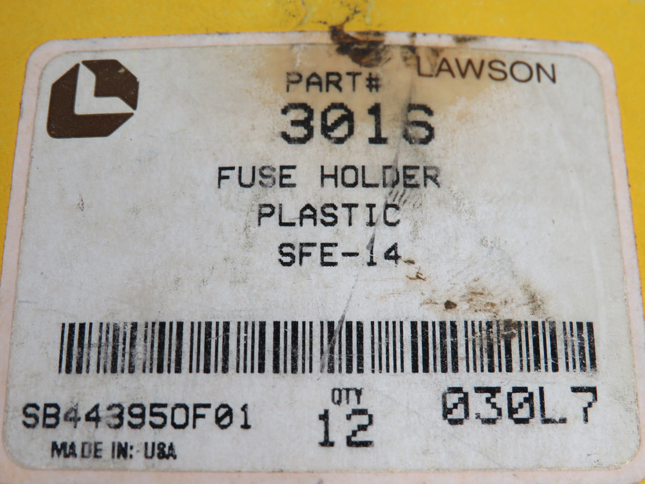 Lawson 3016 Plastic Fuse Holder with Fuse SFE-14 Lot of 5 NEW