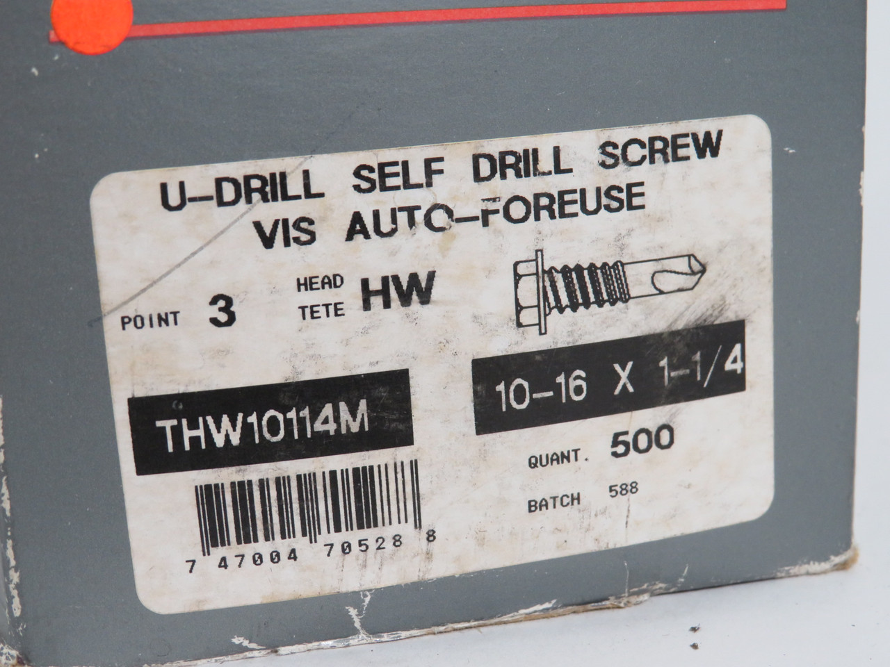 UCAN THW10114M U-Drill Self Drill Screw 10-16 x 1-1/4" Lot of 328 NEW
