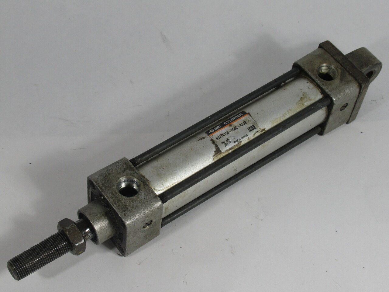 SMC NCA1C150-0500-X2US Pneumatic Cylinder 1.5" Bore 5" Stroke *COS DMG* USED