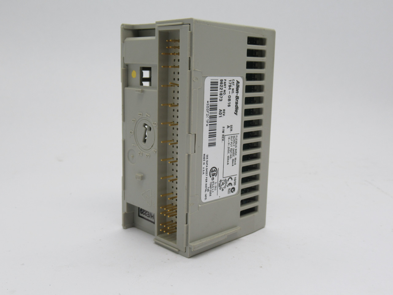 Allen-Bradley 1794-OB16 Ser A Flex I/O 24VDC Output 96221873 Rev A01 USED