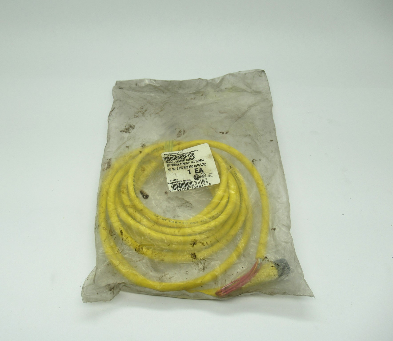 Woodhead 705000A03F120 Micro-Change Cordset 250V 4A 5P *Sealed Bag* NWB