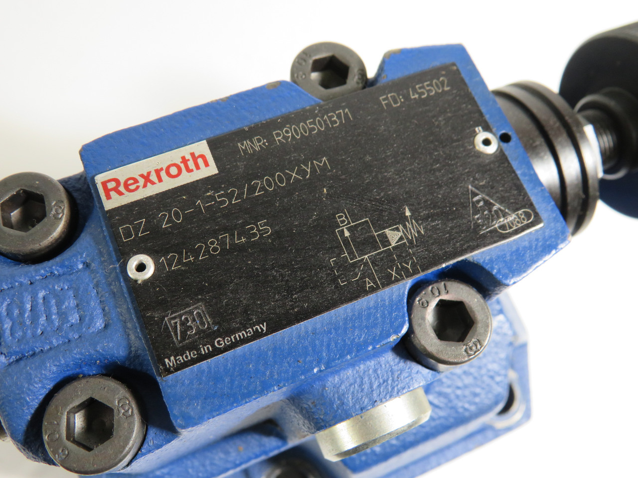 Rexroth R900501371 Pressure Sequence Valve DZ20-1-52/200XYM Missing Screws USED
