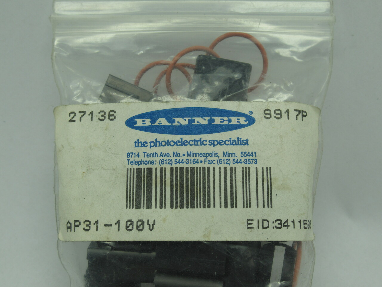 Banner AP31-100V Mini Beam Aperture Slotted Vertical 2.5x12.7mm 20 Pack NWB