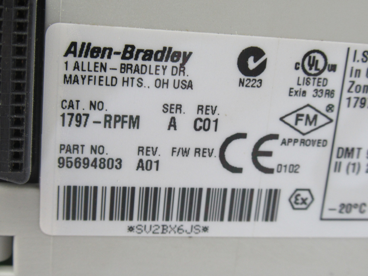 Allen-Bradley 1797-RPFM Ser.A Rev.C01 Fiber Repeater Control Adapter USED