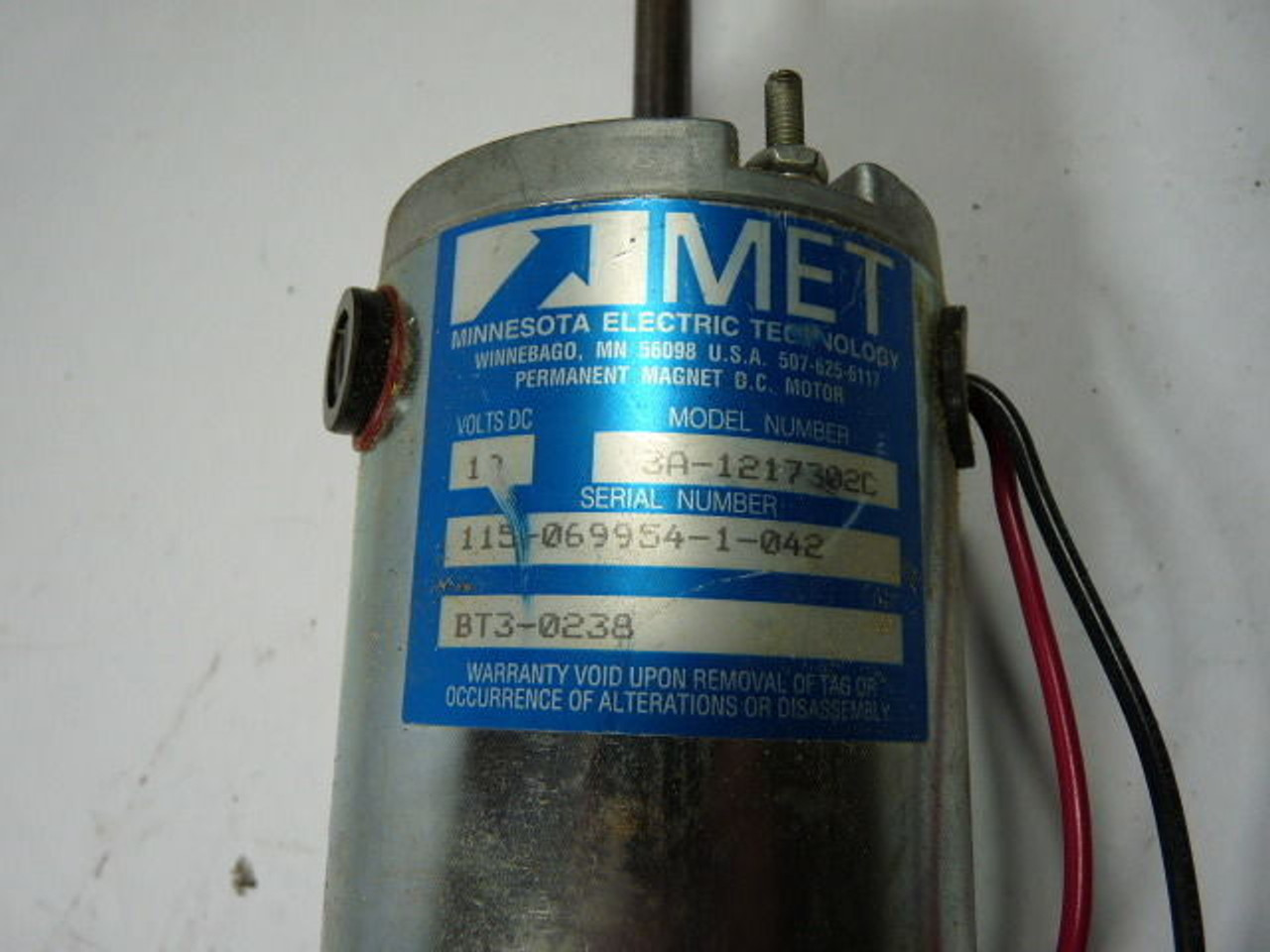 MET 3A-1217302C DC Motor Magnet Permanent 10VDC USED