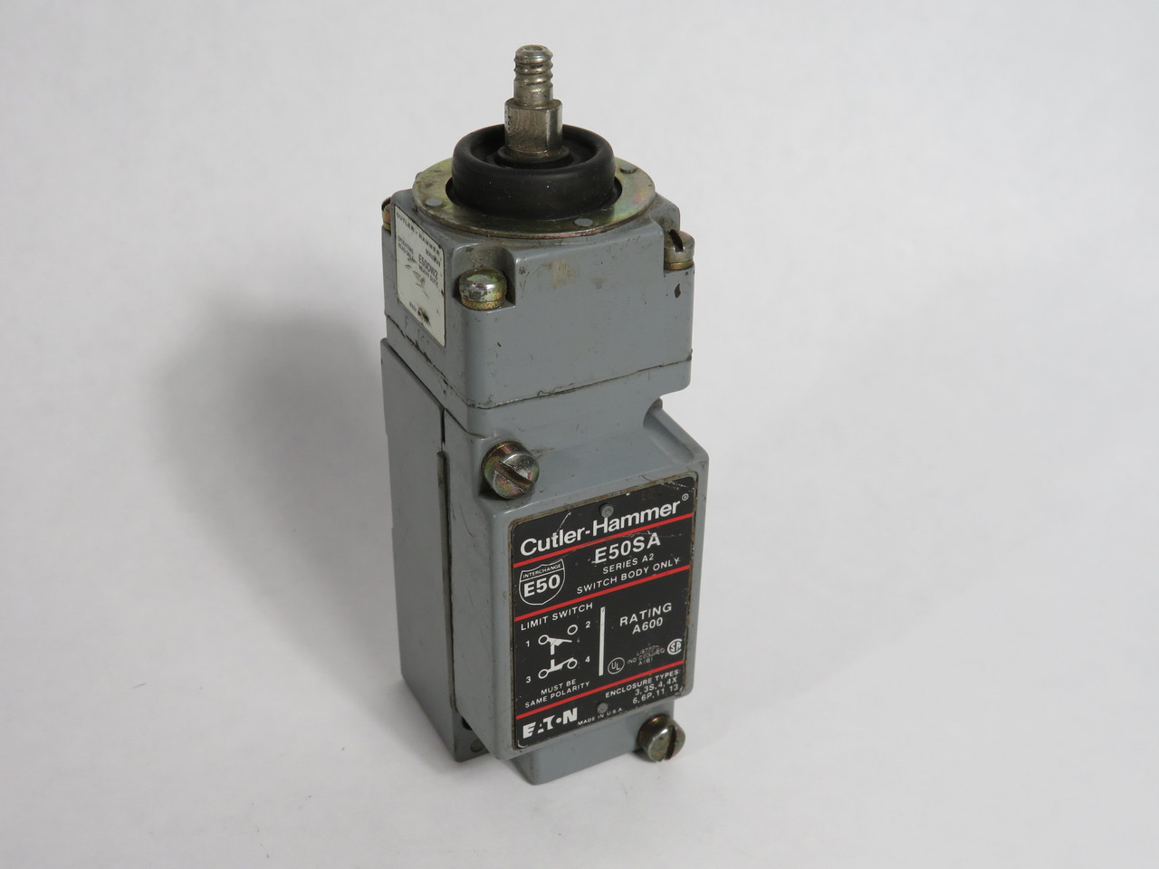 Cutler-Hammer E50SA Series A2 Limit Switch C/W E50DW2 Head SCRATCHED USED