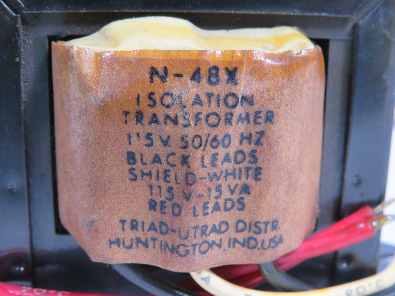 Triad-Utrad N-48X Isolation Transformer 15VA 115V 50/60Hz USED