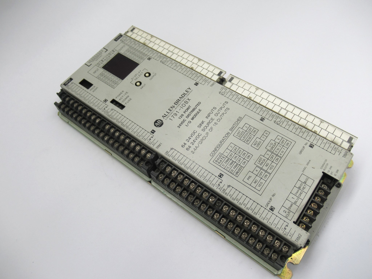 Allen-Bradley 1791-IOBX Distributed I/O Module 24VDC Ser. A *Missing Doors* USED