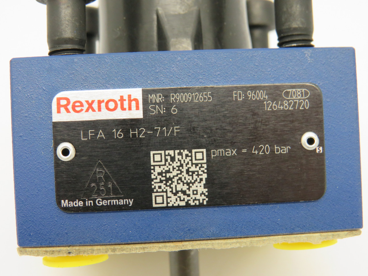 Rexroth R900912655 Control Cover LFA16H2-71/F 420bar NOP