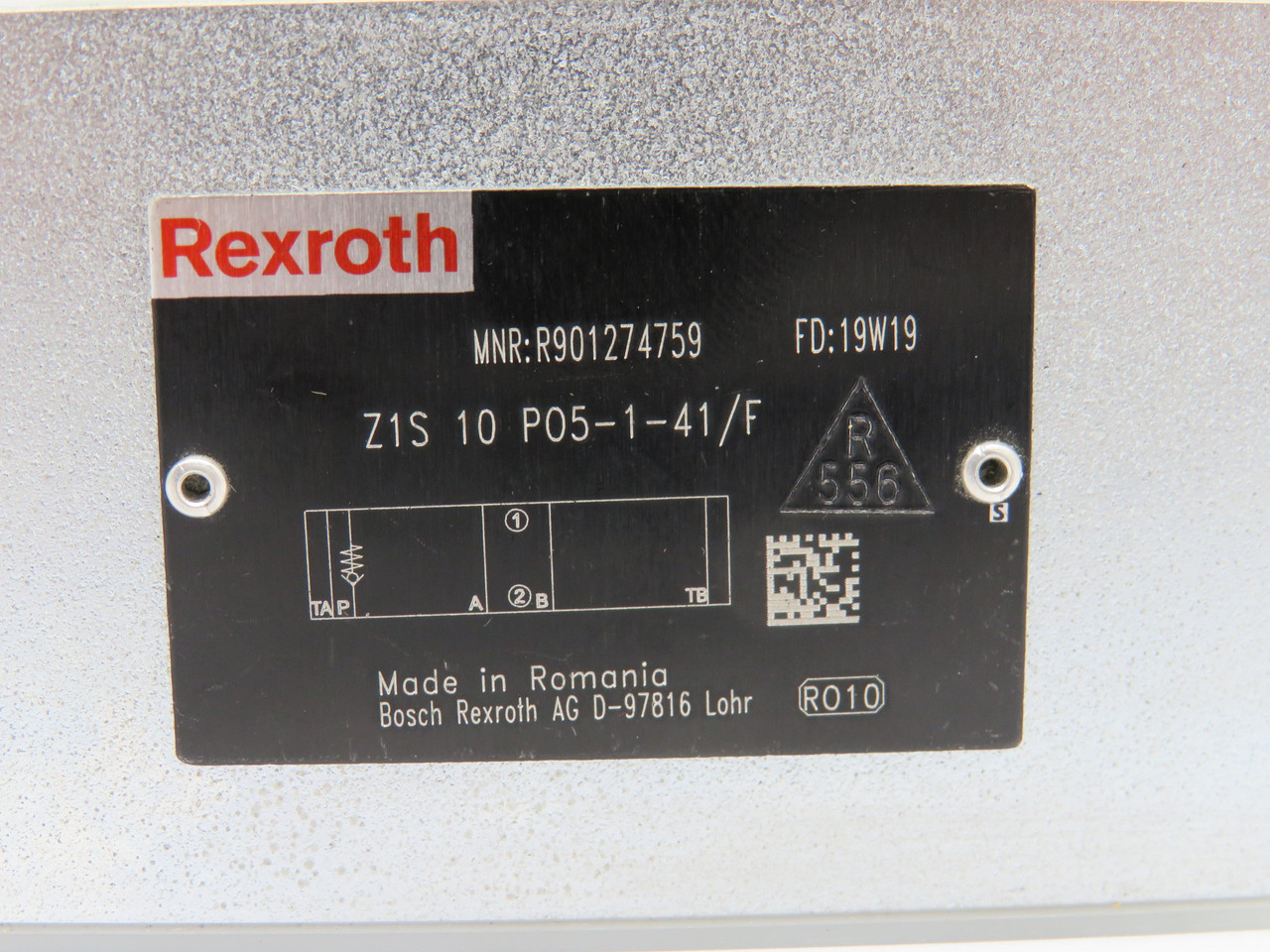 Rexroth R901274759 Check Valve Sandwich Plate Z1S10P05-1-41/F NOP