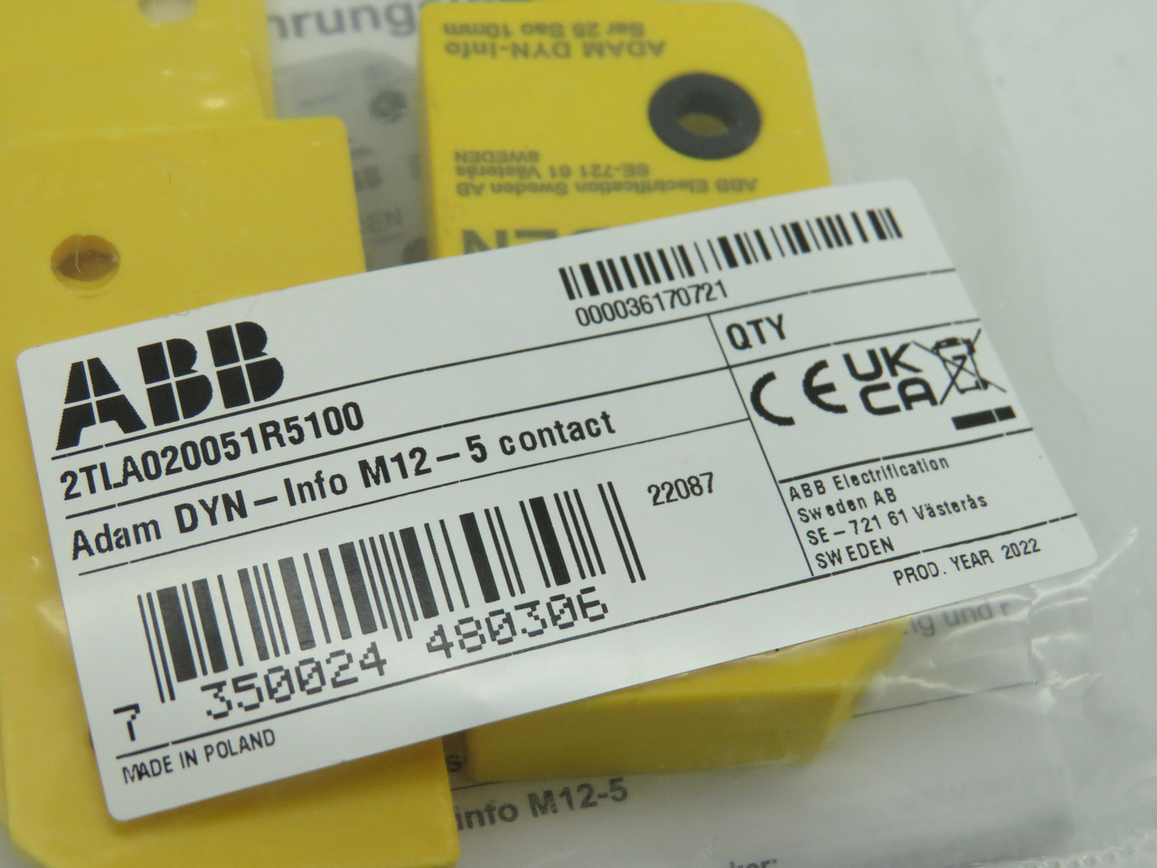 Unità sensore porta di sicurezza ABB 2TLA020051R5100 giallo Dyn-info Adam