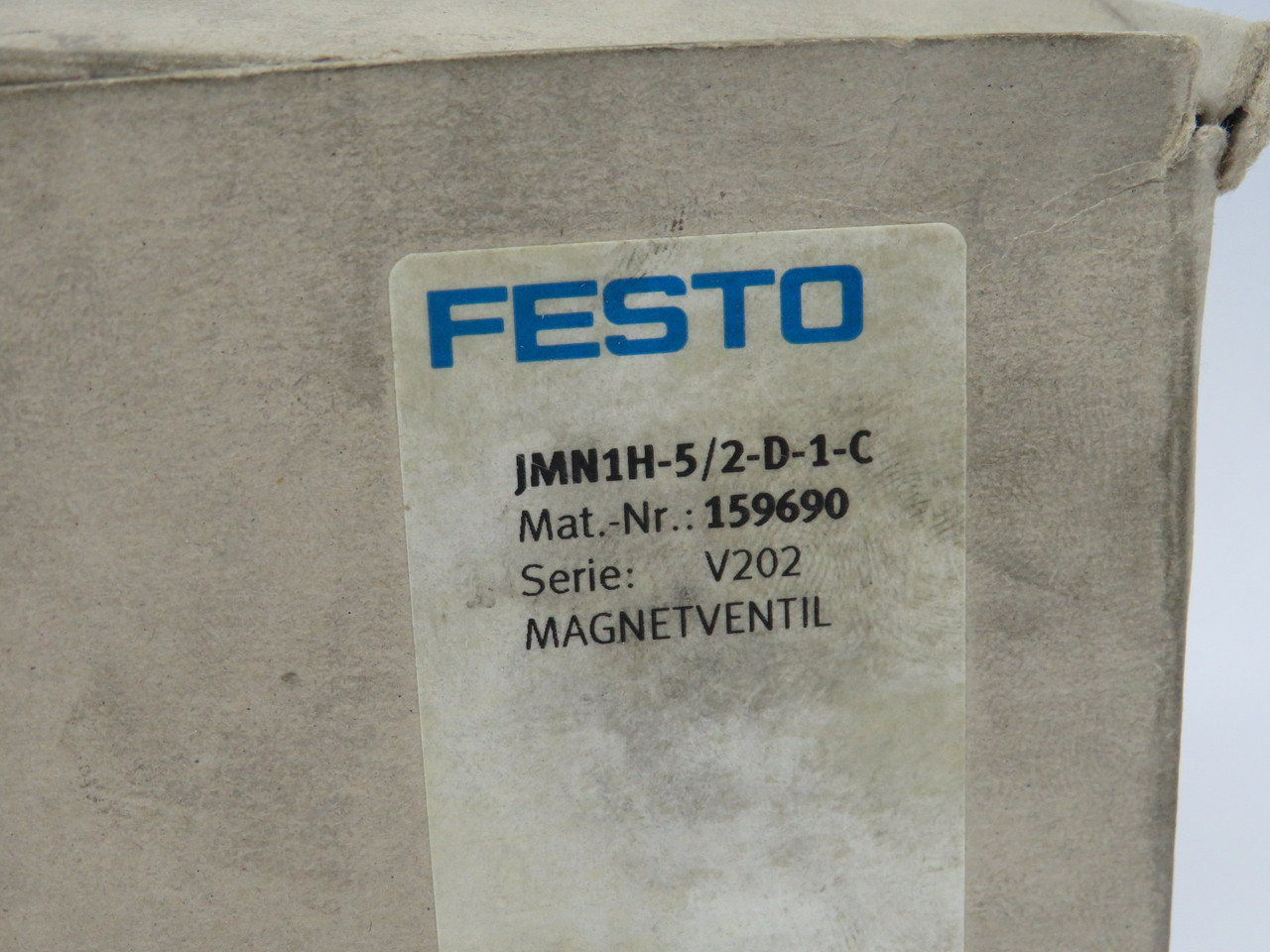Festo 159690 JMN1H-5/2-D-1-C Solenoid Valve 2-10 Bar *Missing End Cover* USED