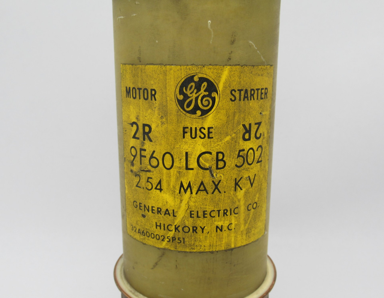 General Electric 9F60LCB502 Motor Starter Fuse 2R 195A 50kA 2.54kV 60Hz USED