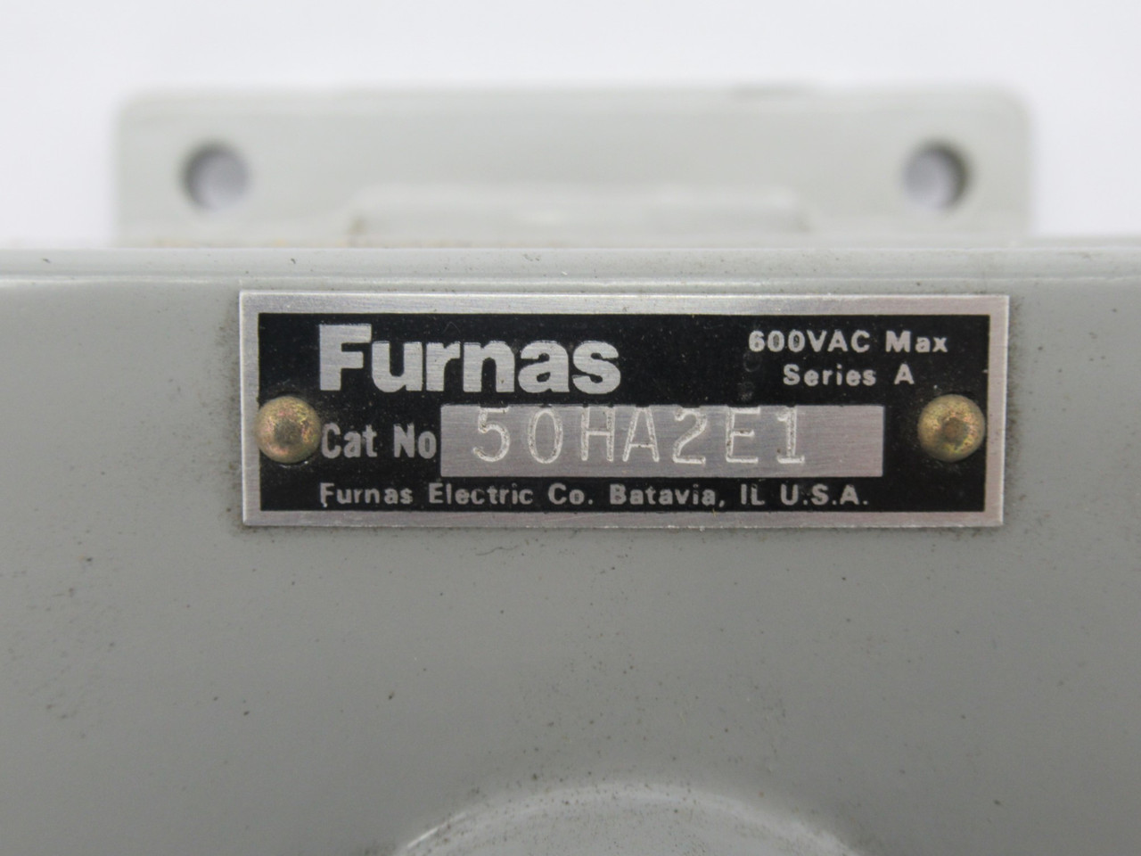 Furnas 50HA2E1 Momentary Push Button Station 1N/O 1N/C 600VAC 10A *Box Dmg* NEW
