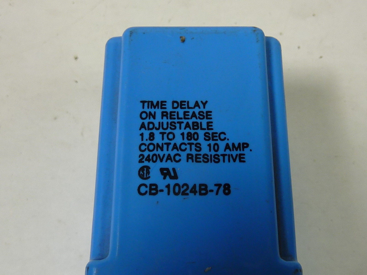 Potter & Brumfield CB-1024B-78 Blue Time Delay Relay 1.8-180Sec 10A@240VAC USED