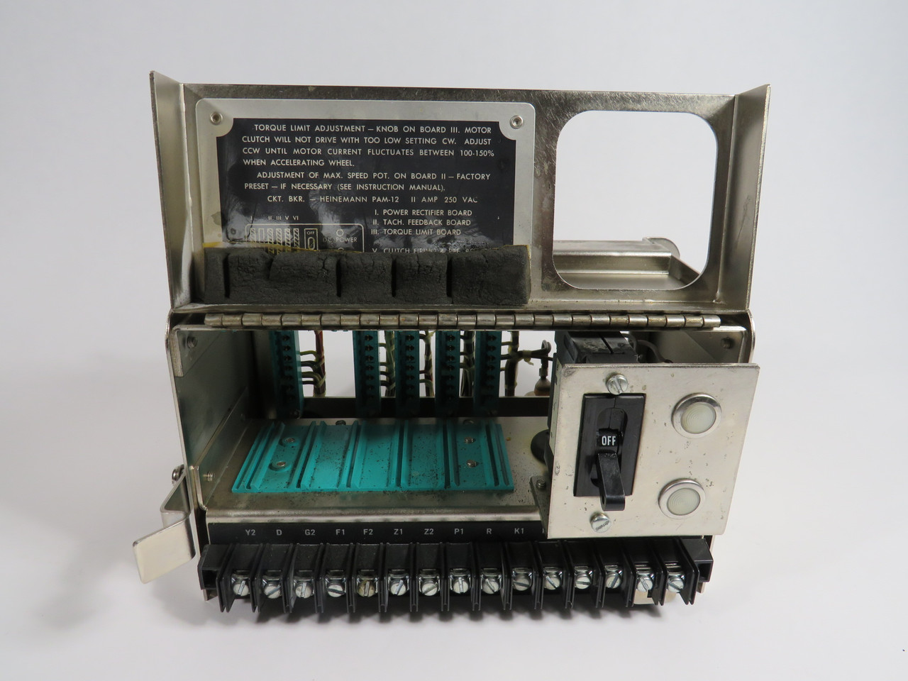 Minster SCRB-58 Eddy Current Clutch Control 110VDC 8A DC NO INTERNAL BOARDS USED