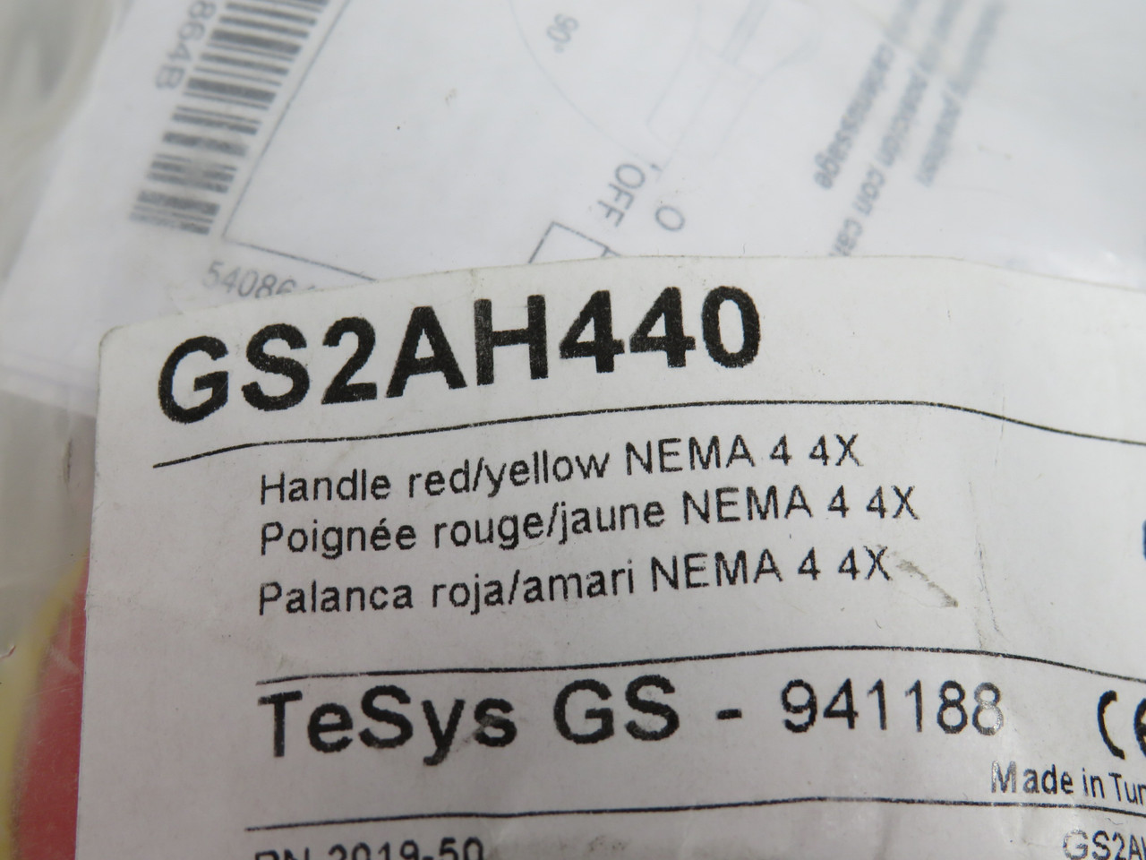 Schneider GS2AH440 External Rotary Handle Red/Yellow NEMA 4 4X NWB