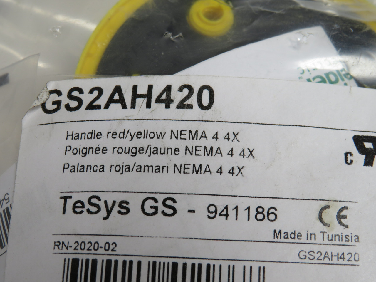 Schneider GS2AH420 External Rotary Handle Red/Yellow NEMA 4 4X NWB