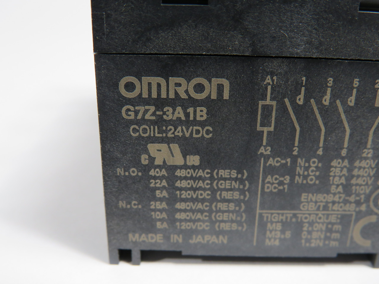 Omron G7Z-3A1B-DC24 Power Relay 24VDC 4-Pole 3PST-NO/SPST-NC *Box Wear* NEW