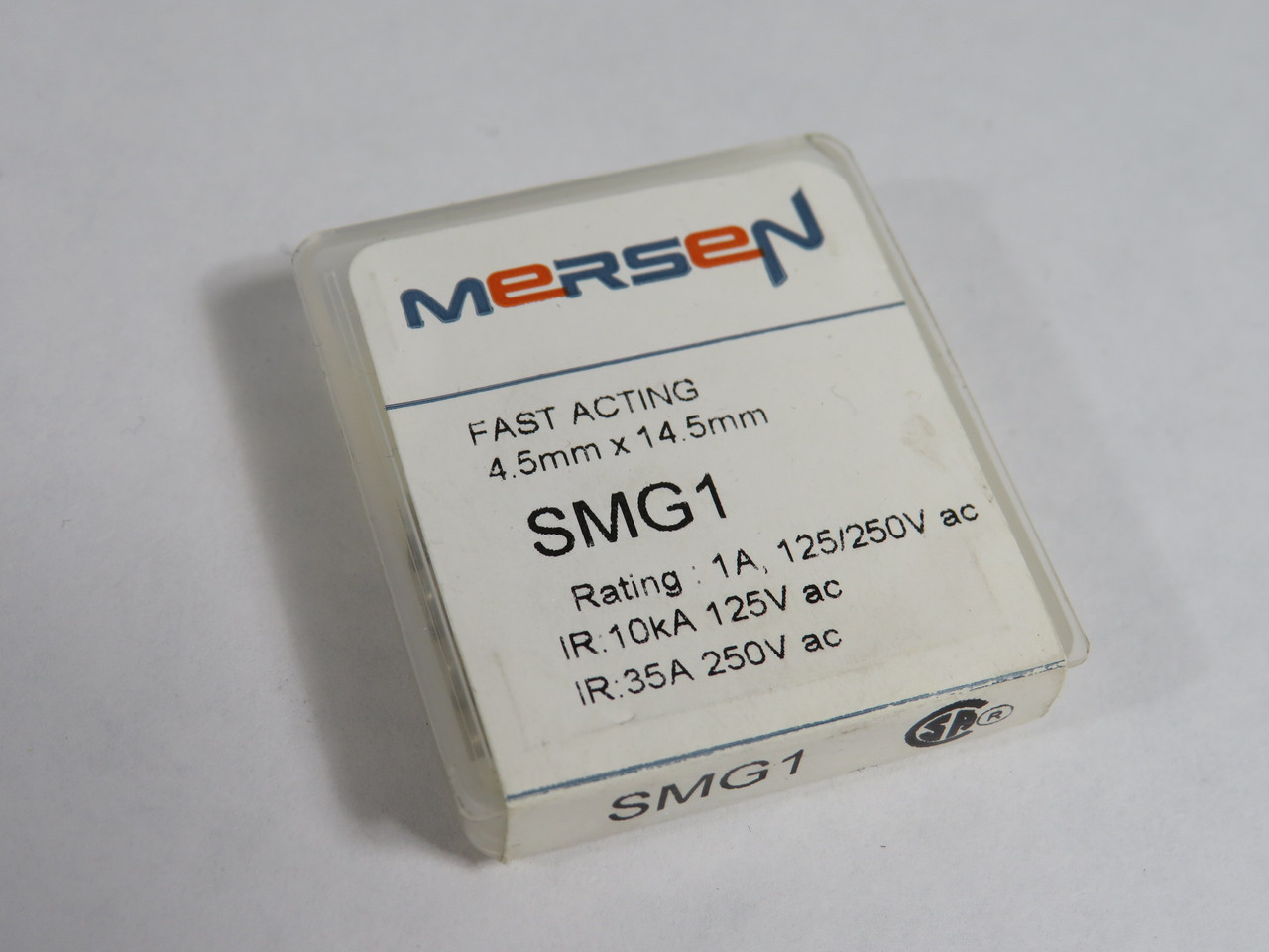 Mersen SMG1 Fast-Acting Glass Fuse 1A 250V 5-Pack NEW