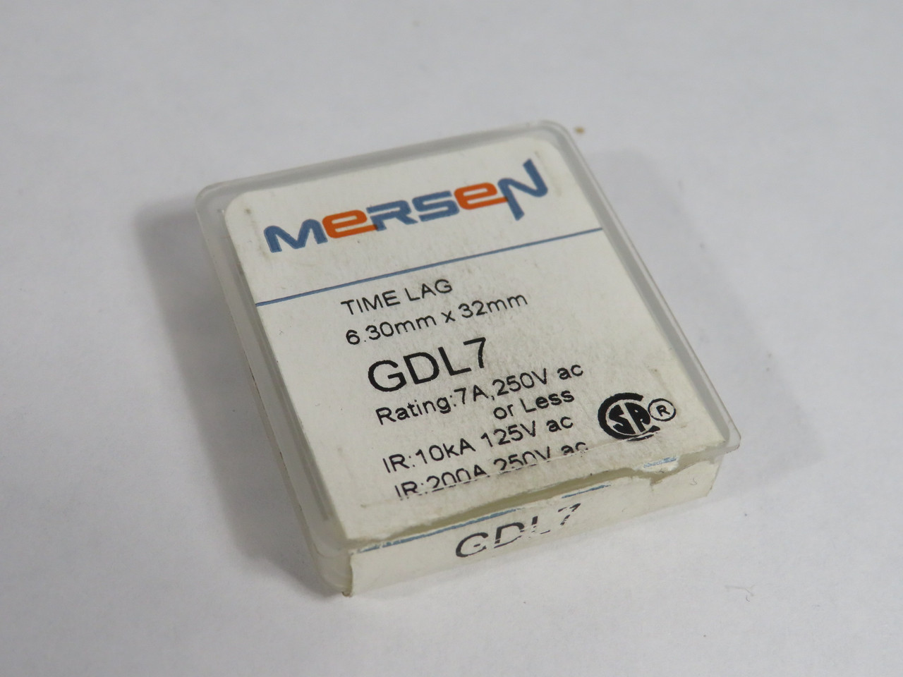 Mersen GDL7 Time-Delay Glass Fuse 7A 250V 5-Pack NEW