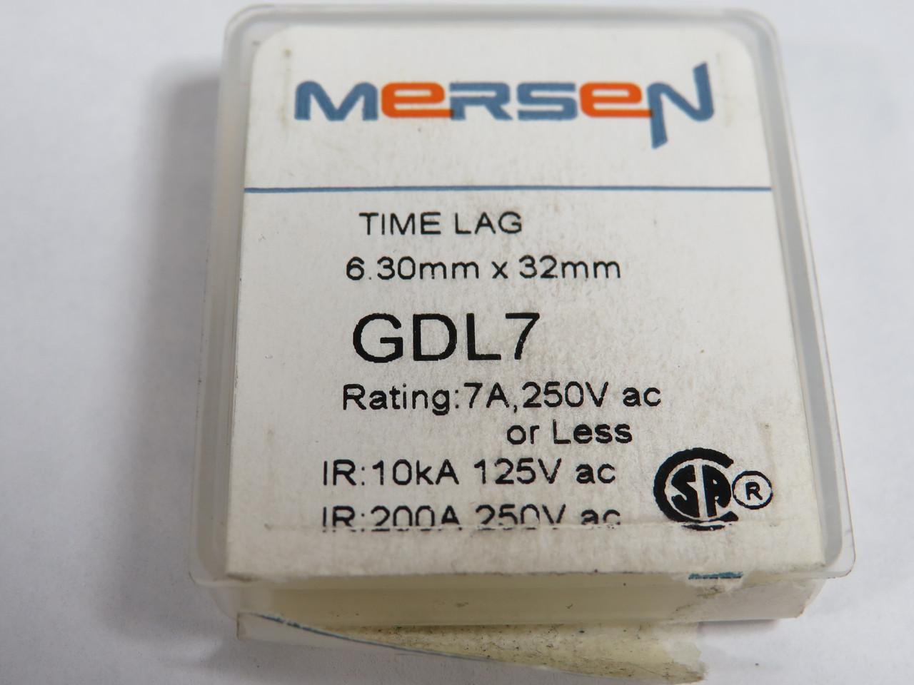 Mersen GDL7 Time-Delay Glass Fuse 7A 250V 5-Pack NEW