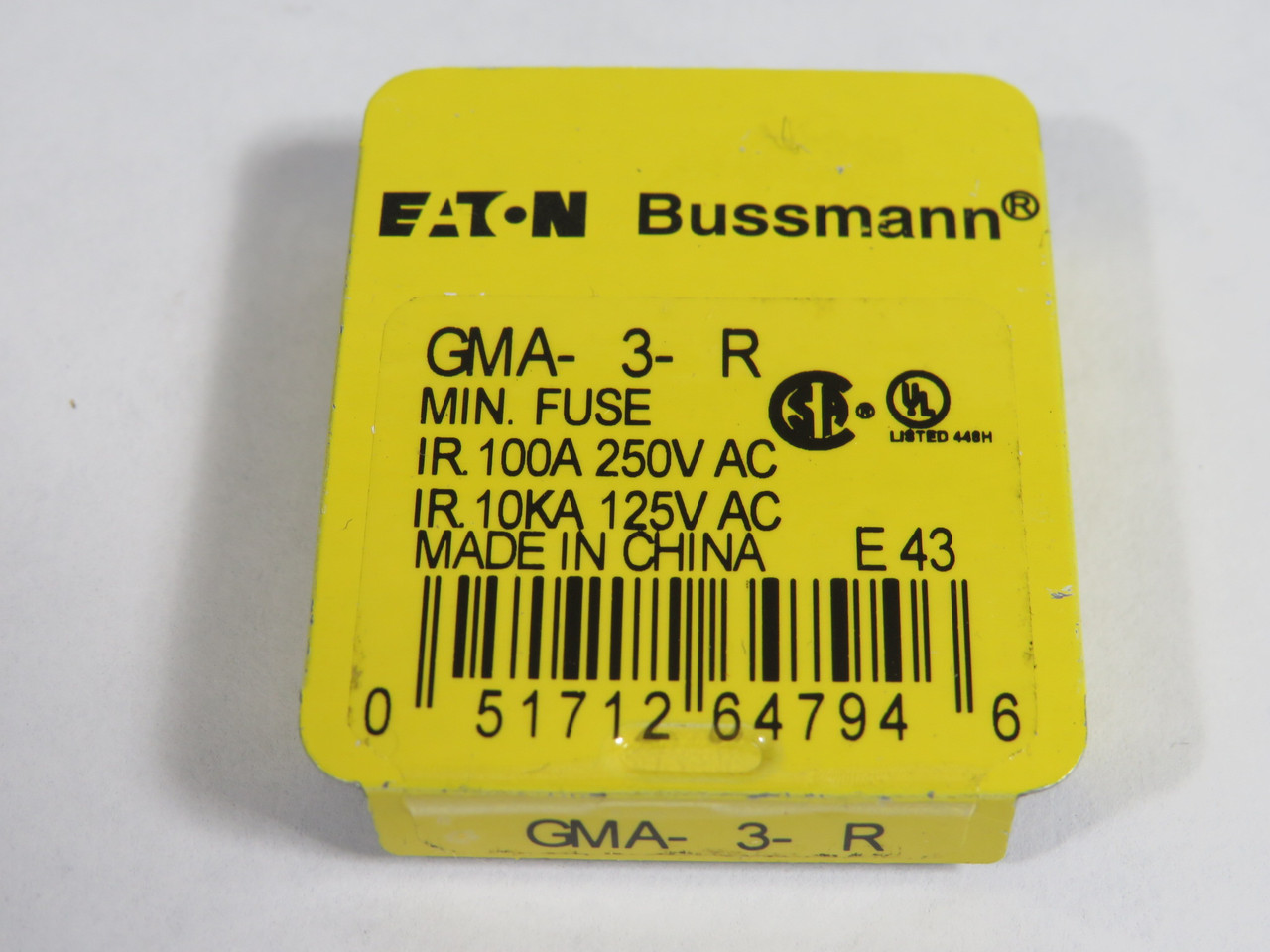 Eaton Bussmann GMA-3-R Fast-Acting Glass Fuse 3A 250V 5-Pack NEW