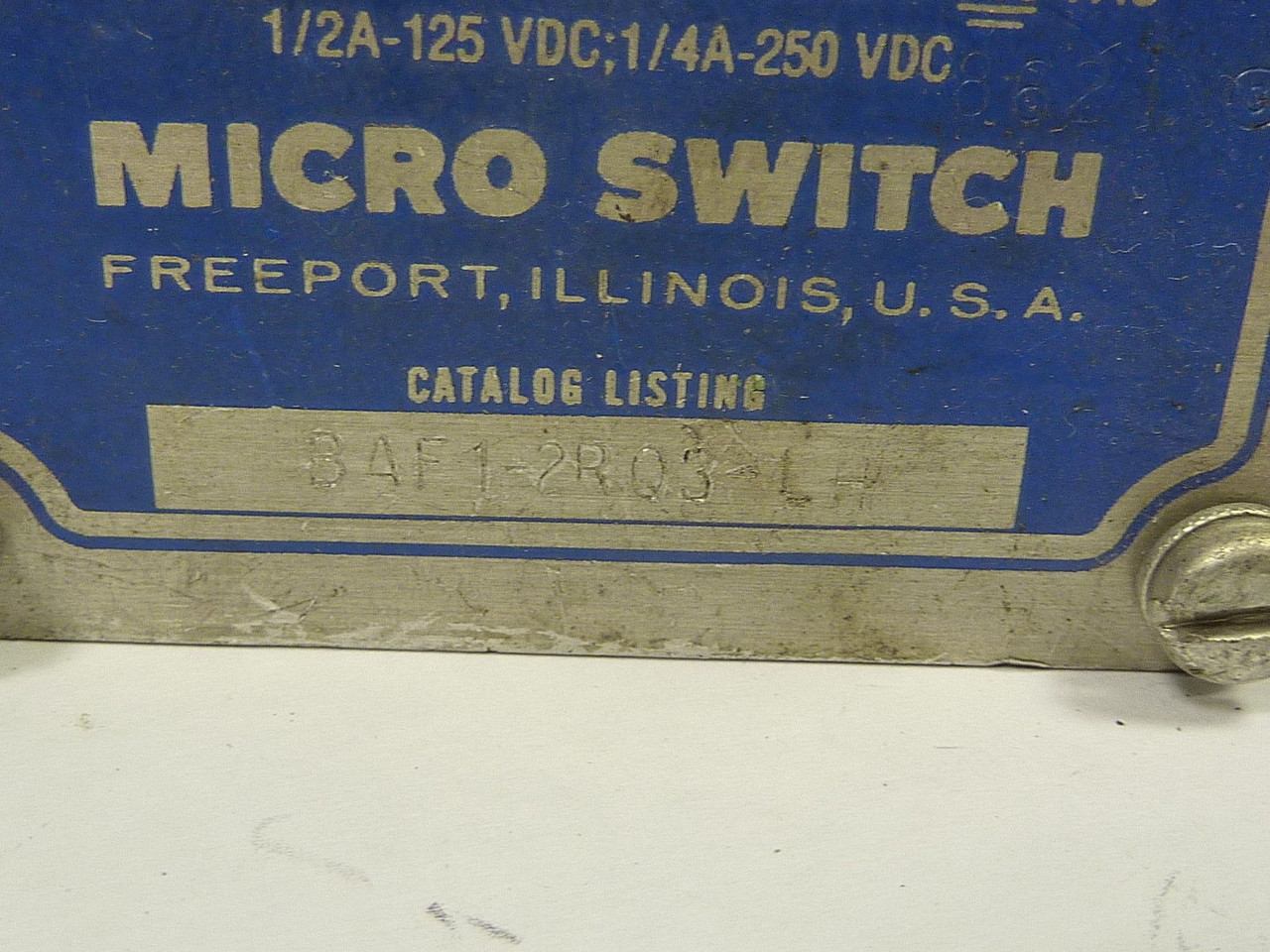 Micro Switch BAF1-2RQ3-LH Limit Switch 10A 125V USED