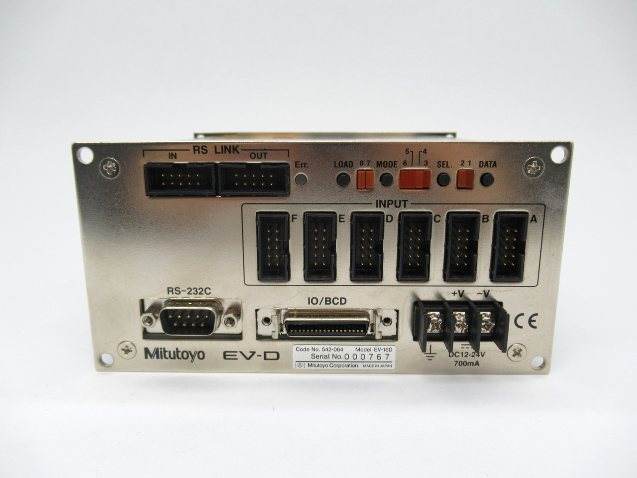 Mitutoyo 542-064 EV-16D Linear Gage 12-24VDC 700mA *Shelf Wear* NOP