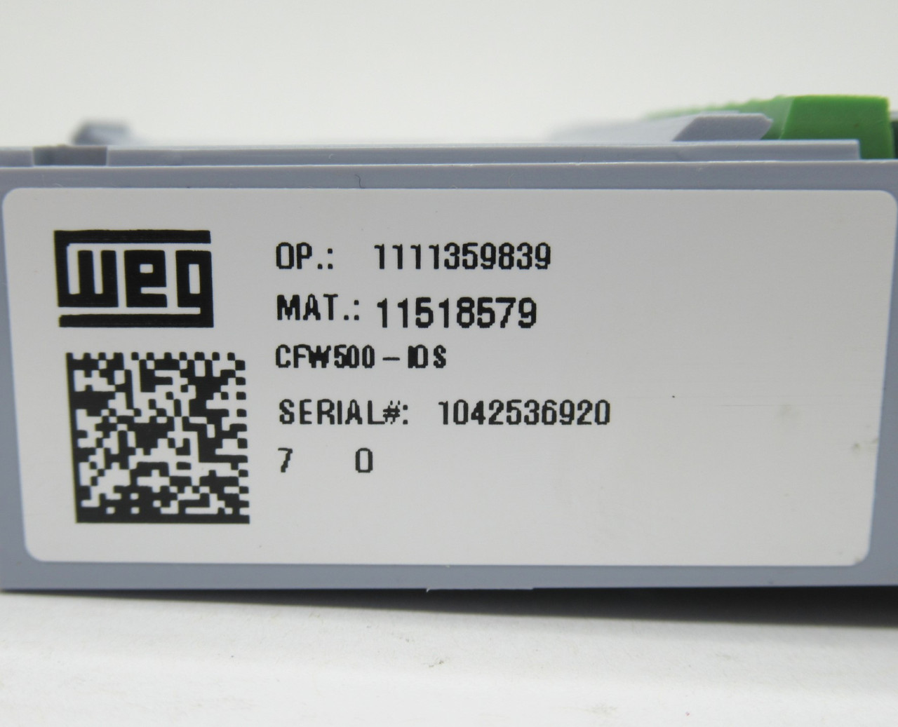 Weg CFW500-IOS Standard I/O Module For CFW500 Inverters *Open Box* NEW