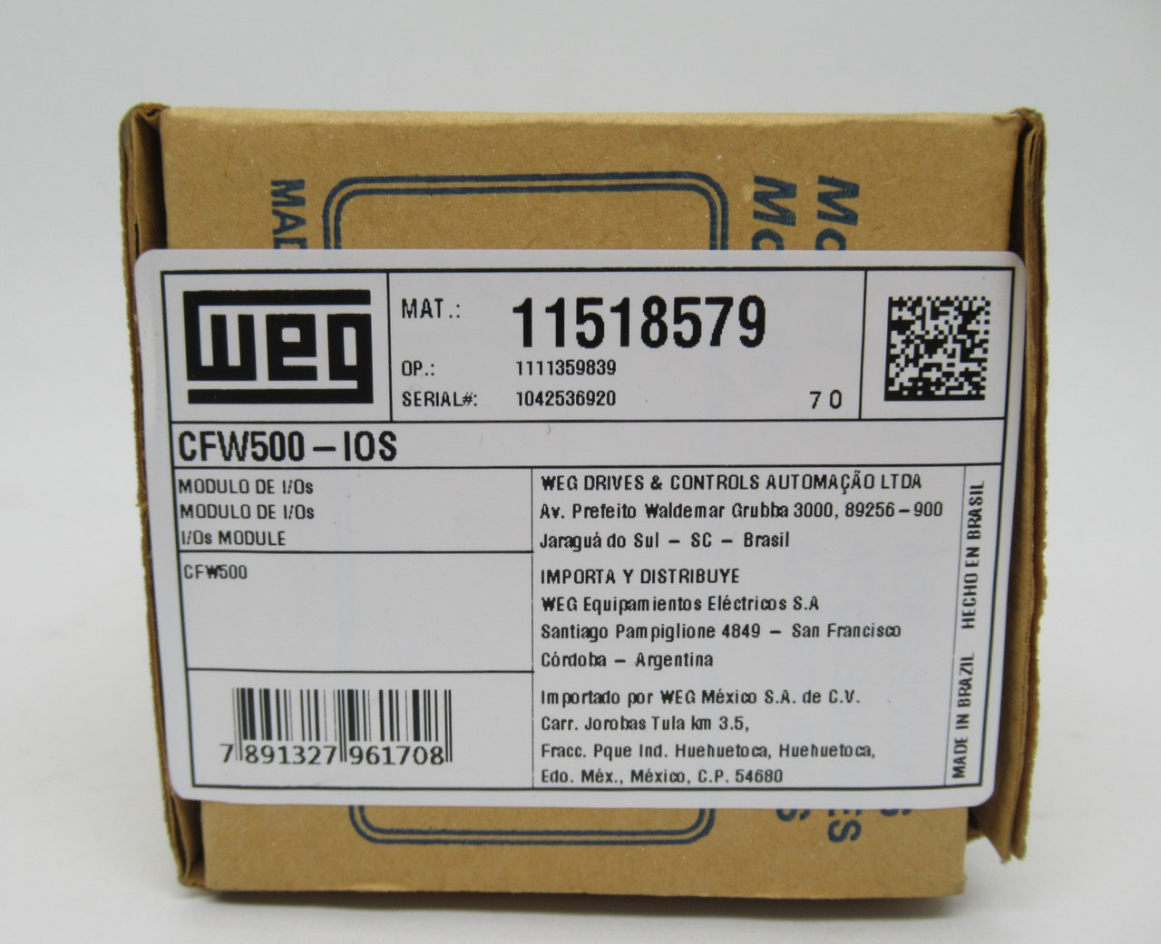 Weg CFW500-IOS Standard I/O Module For CFW500 Inverters *Open Box* NEW