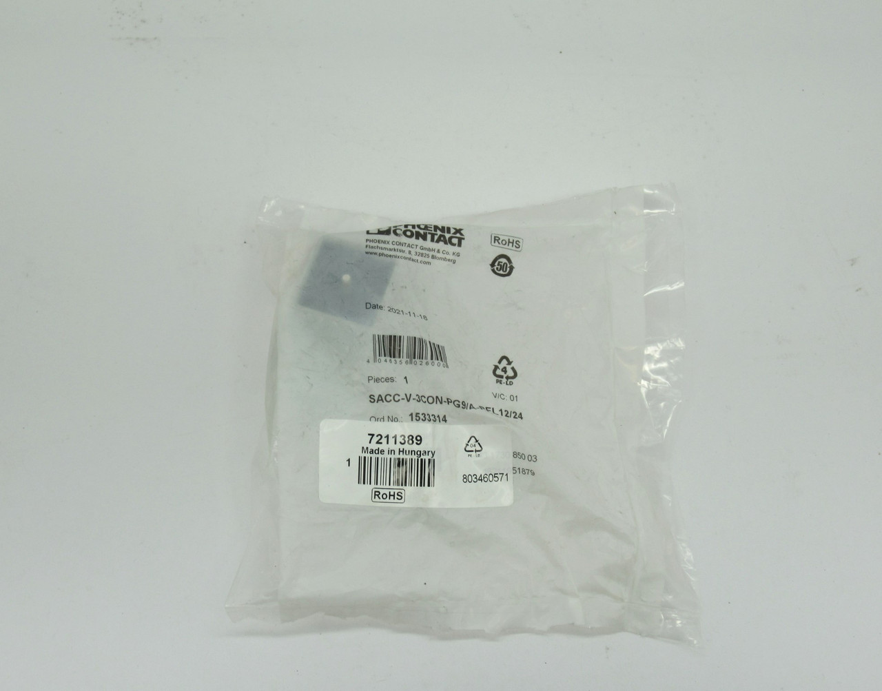 Phoenix Contact SACC-V-3CON-PG9/A-PFL12/24 Valve Connector 24V 1A NWB