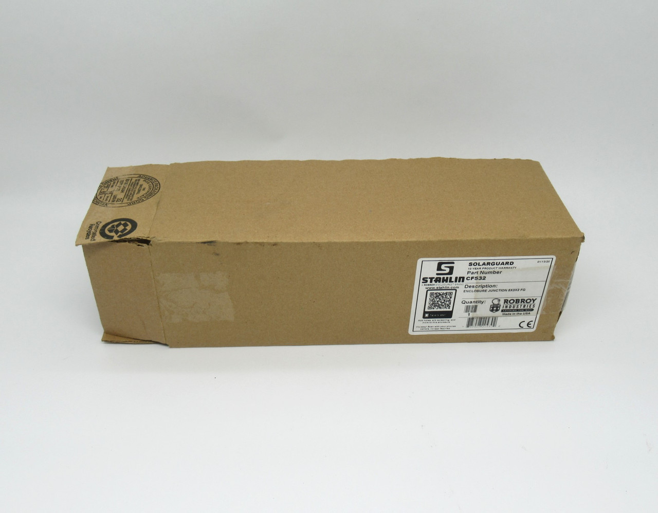 Stahlin CF532 Slim Fiberglass Enclosure 5x3x2" *Shelf Wear* NEW