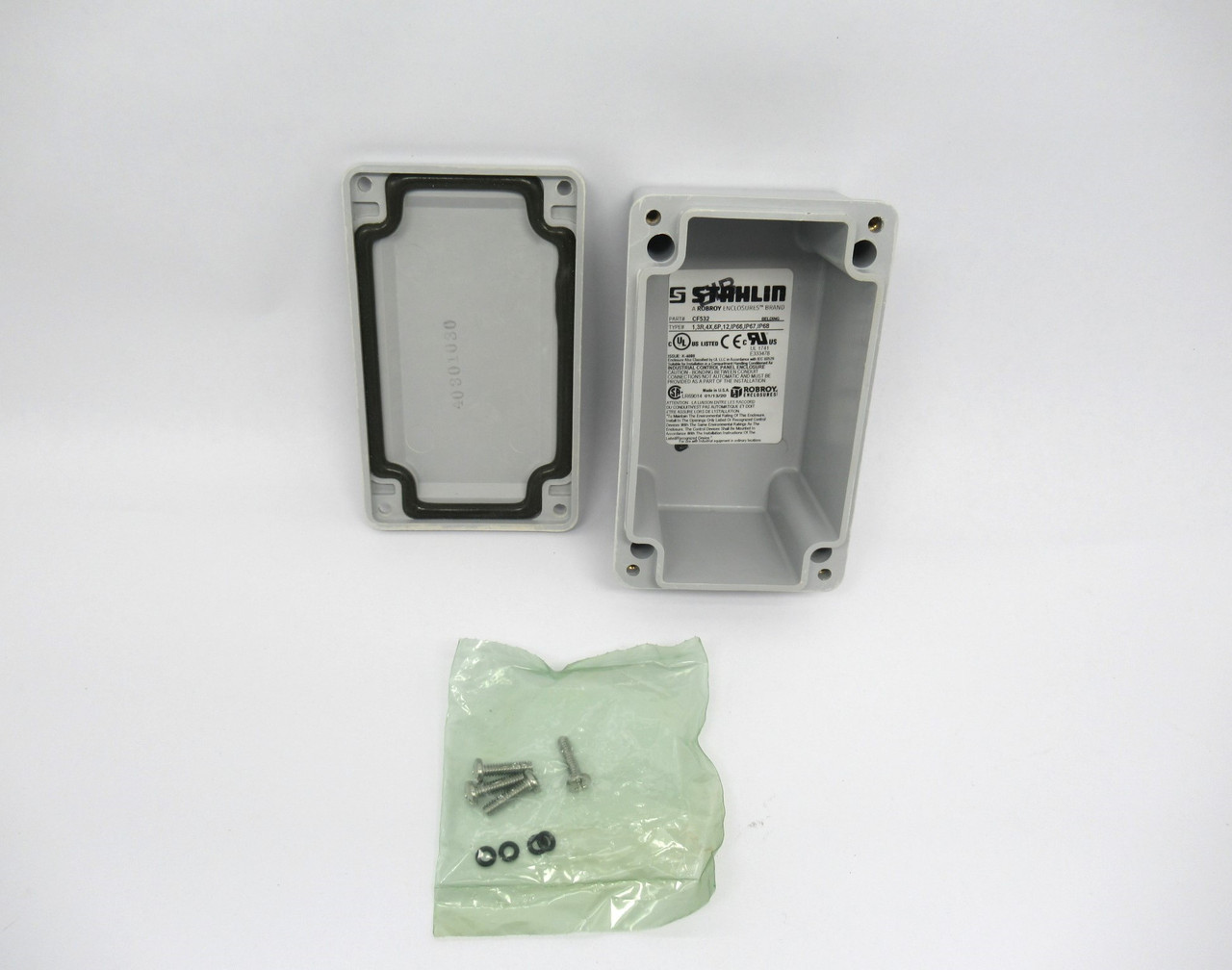 Stahlin CF532 Slim Fiberglass Enclosure 5x3x2" *Shelf Wear* NEW