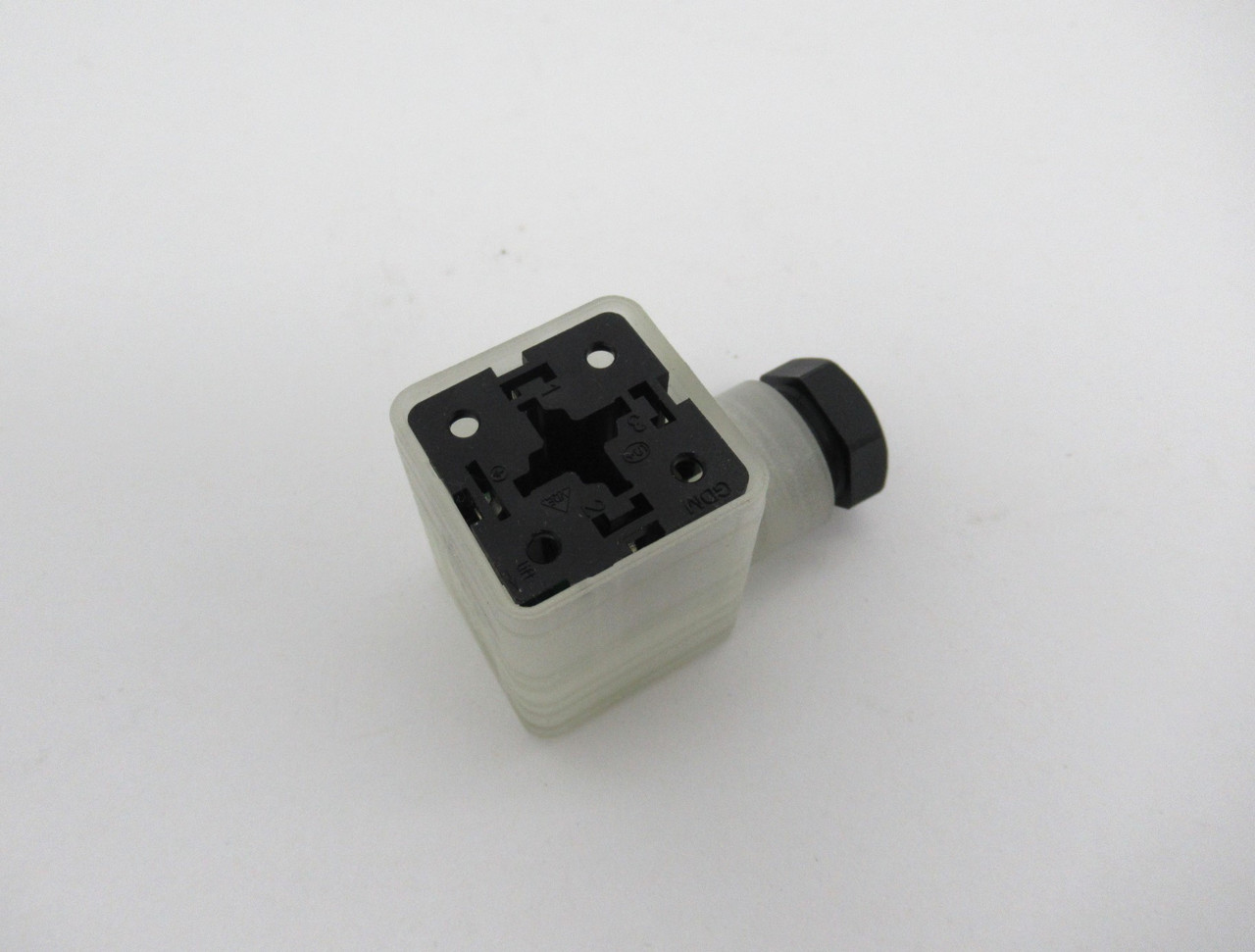 Hirschmann GDML-2016-LED24 Solenoid Valve Connector 24V 3P W/O Screws USED