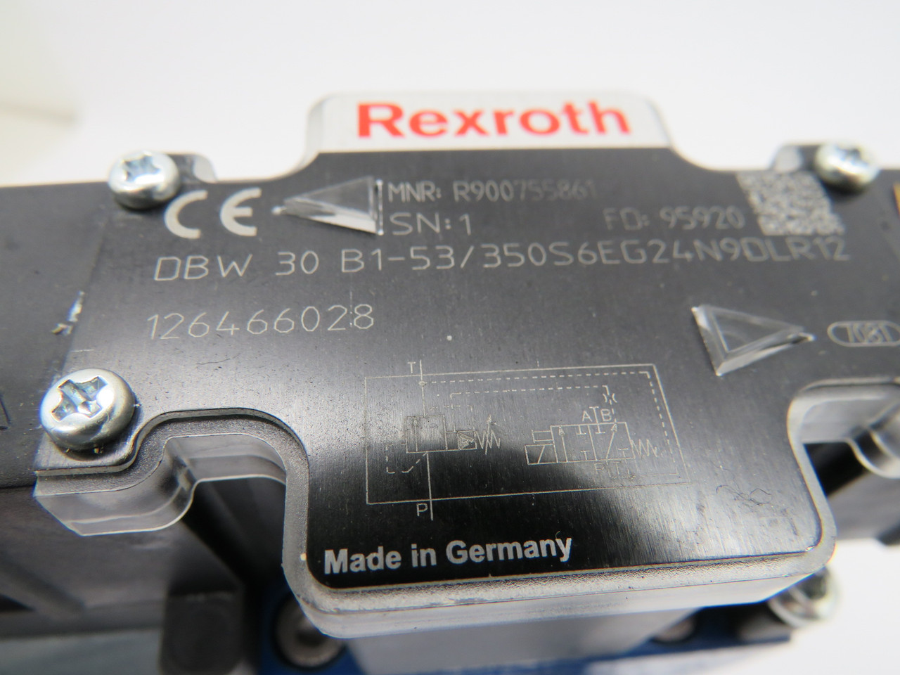 Rexroth R900755861 Relief Valve 24VDC 1,25A DBW-30-B1-53/350S6EG24N9DLR12 NOP