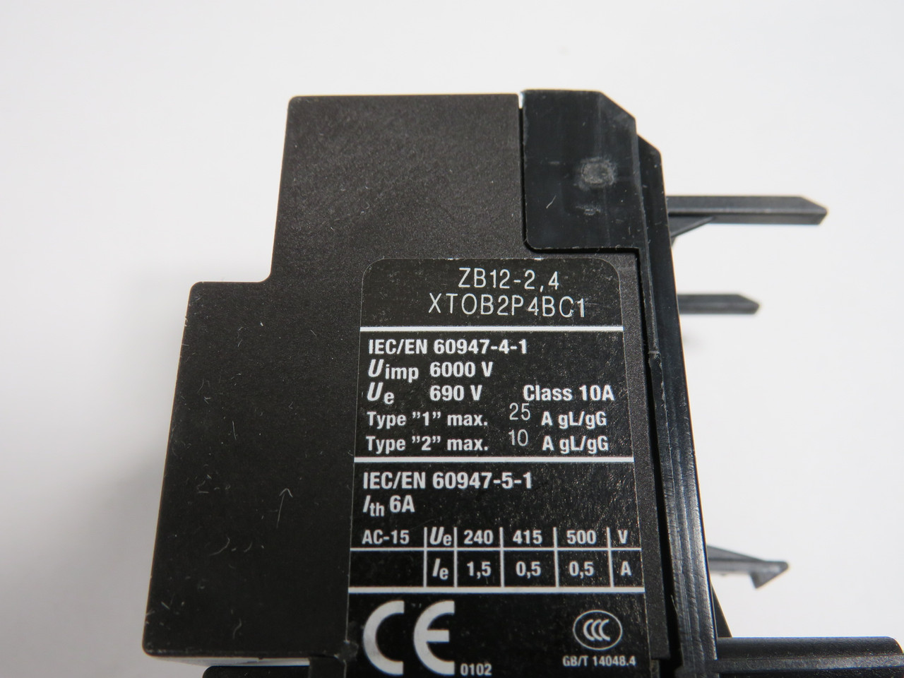 Eaton ZB12-2,4 XTOB2P4BC1 Overload Relay 1.6-2.4A Moeller Series NEW