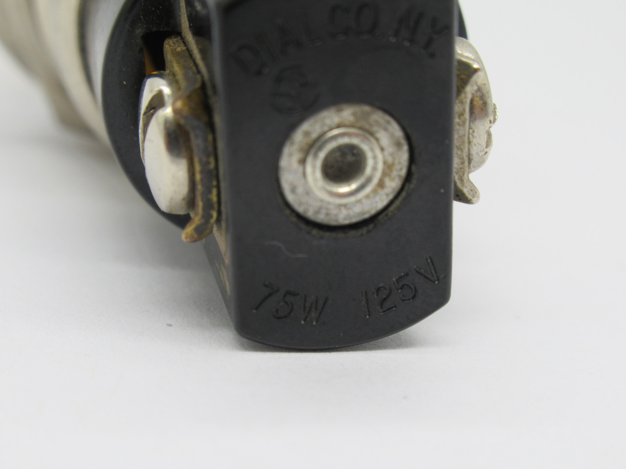 Dialco 75W125V Amber Bejeweled Lens Indicator 125V 75W NO BULB USED