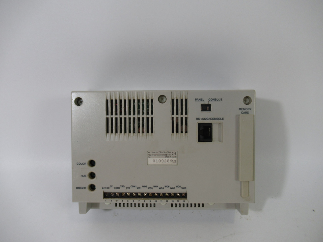 Keyence CV-751 Operator Color Interface 16 Programs 5.5" 24VDC USED