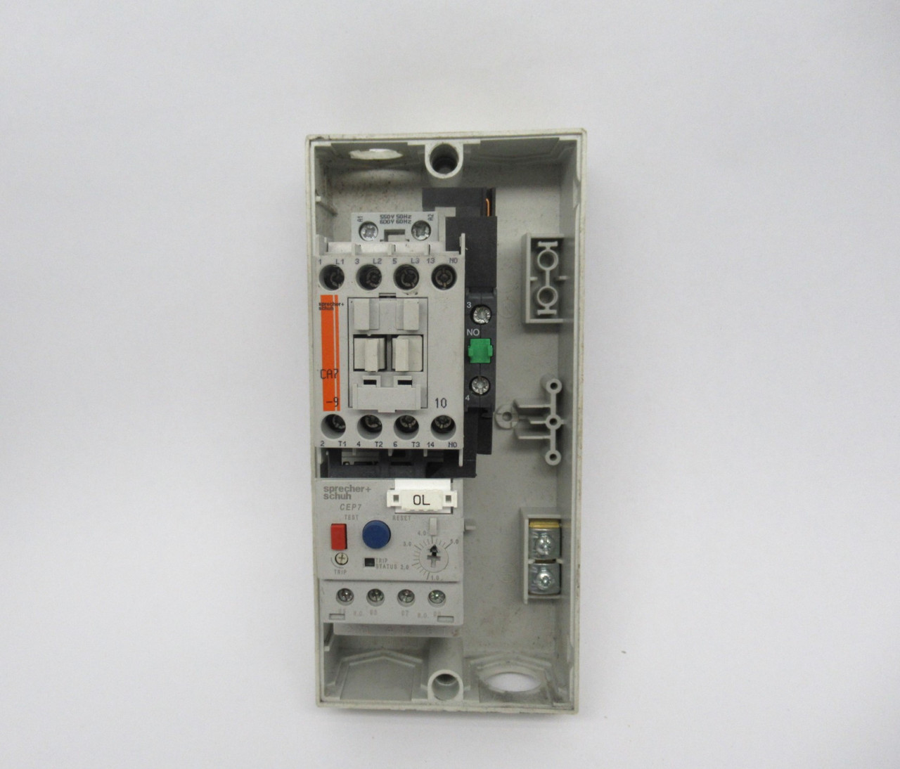 Sprecher + Schuh CAK7-9-600-ECB-P2 Enclosed Starter 600V 60HZ COSMETIC DMG USED