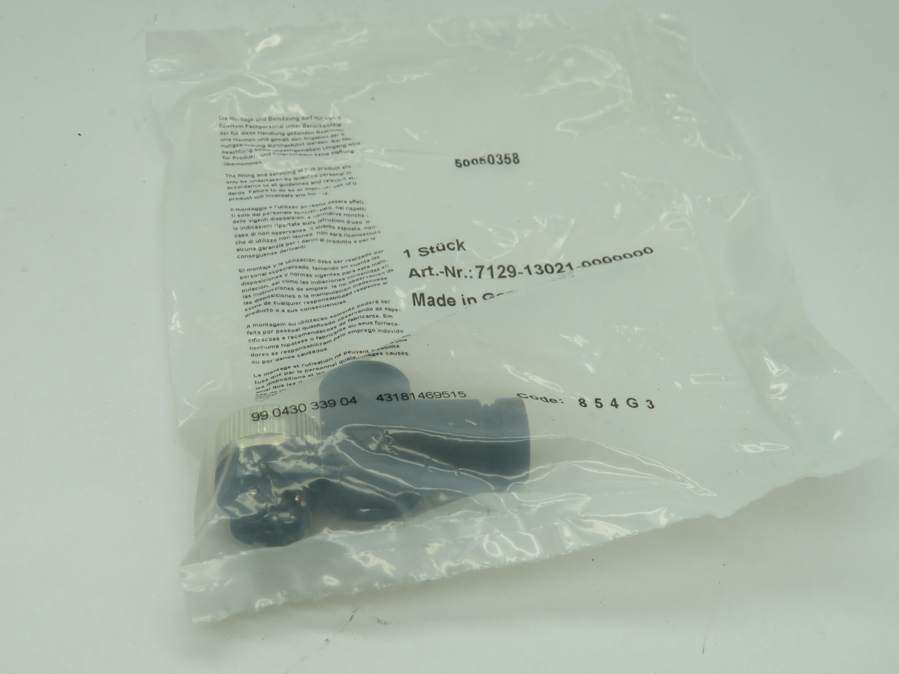 Murr Elektronik 7129-13021-0000000 Screw Terminal Connector Female 90 Degree NWB