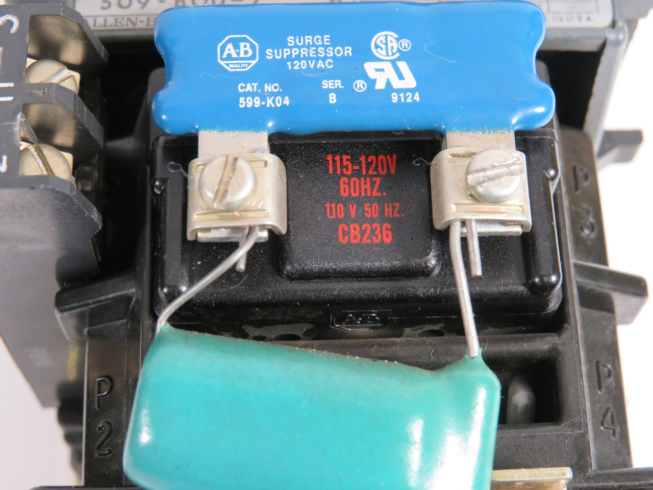 Allen-Bradley 509-BOD-7 Ser B Starter 115-120V@60Hz 110V@50Hz NO OVERLOAD USED