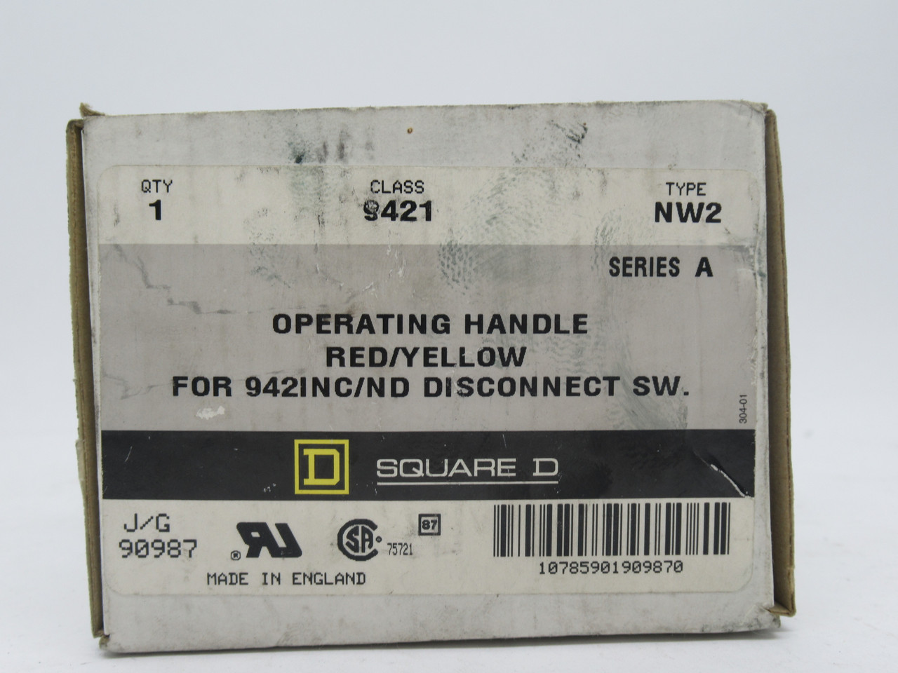 Square D 9421-NW2 Operating Handle Ser. A for 9421 NC/ND Disconnect Switch NEW