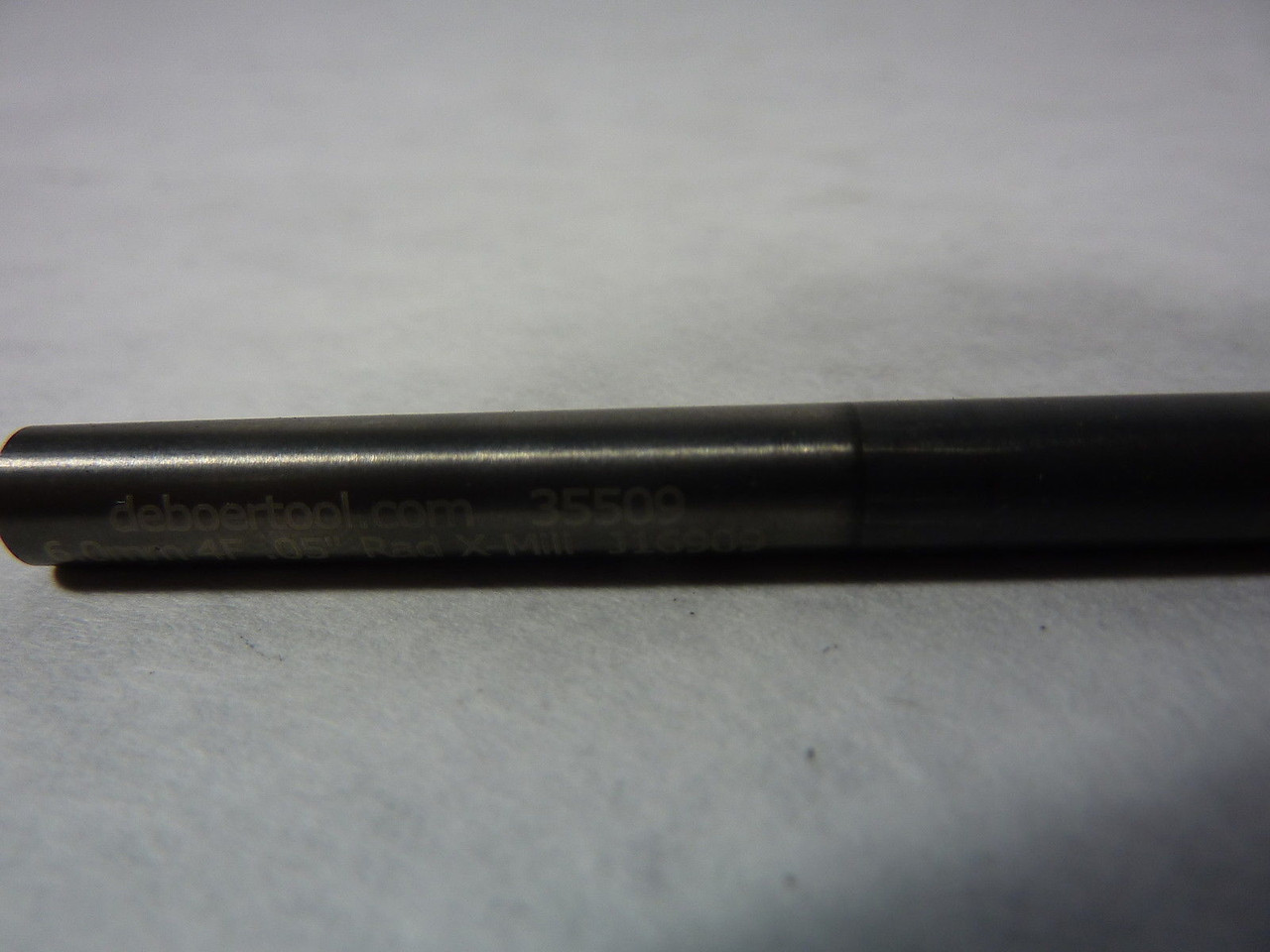 DeBoers 35509 J16909 6.0mm 4F .05" Carbide Drill Bit USED