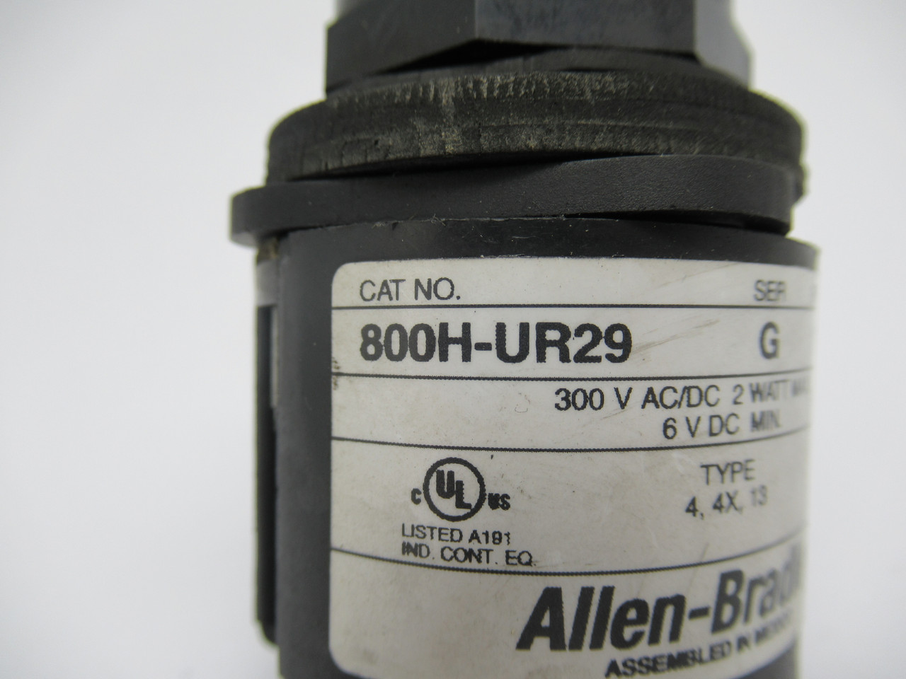 Allen-Bradley 800H-UR29 Potentiometer Switch Ser G 10K Resistance USED