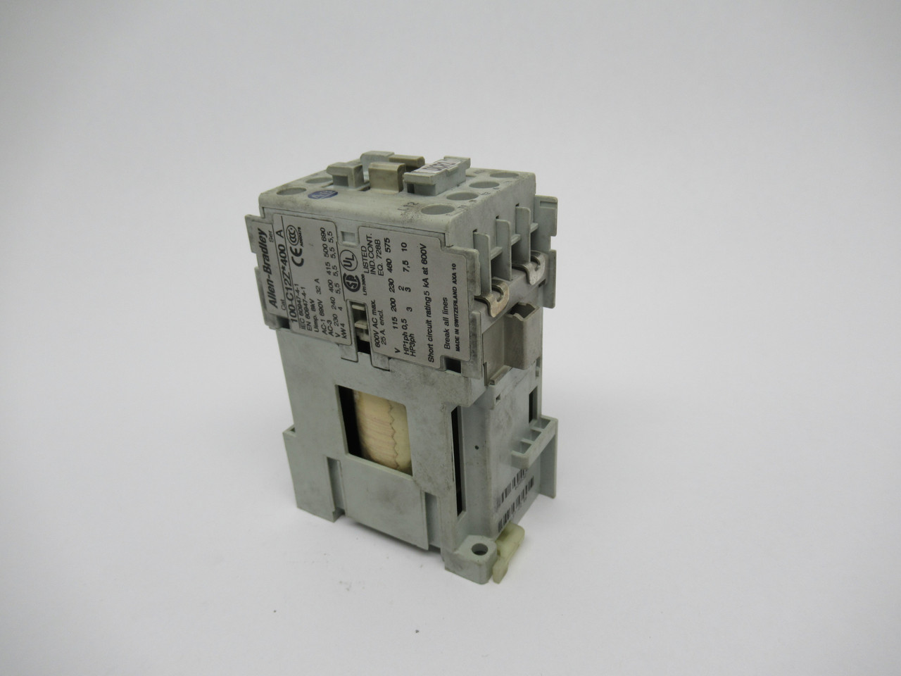 Allen-Bradley 100-C12ZD400 Contactor 690V 32A Coil 110VDC Series A USED