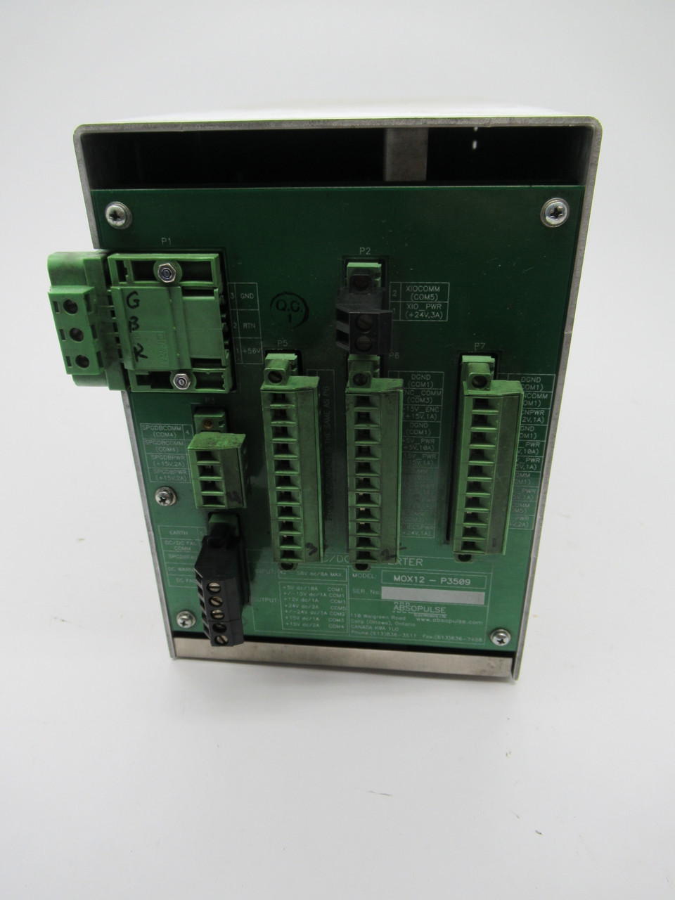 Absopulse MOX12-P3509 Switching Power Supply 5-24VDC 1-10A USED