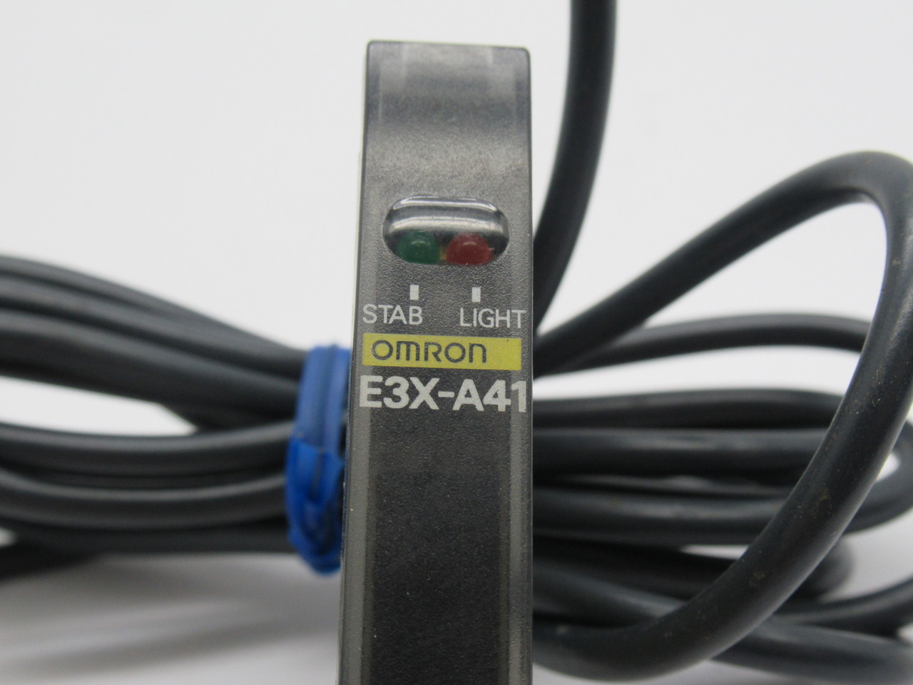 Omron E3X-A41 Fiber Amplifier with Adjuster 10-30VDC 35mA PNP CUT CABLE USED