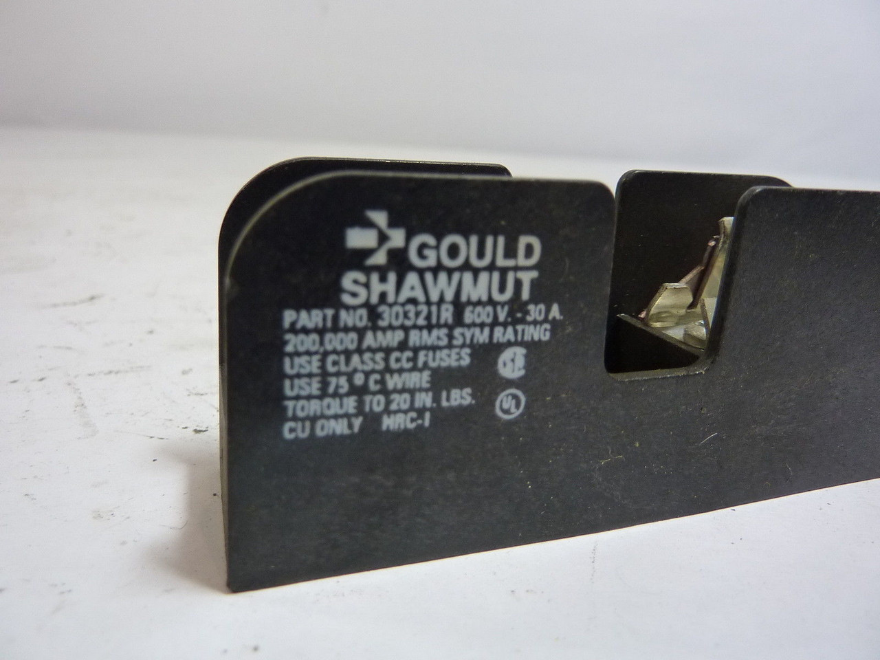 Gould Shawmut 30321R Fuse Holder 30A 600V 1-Pole USED